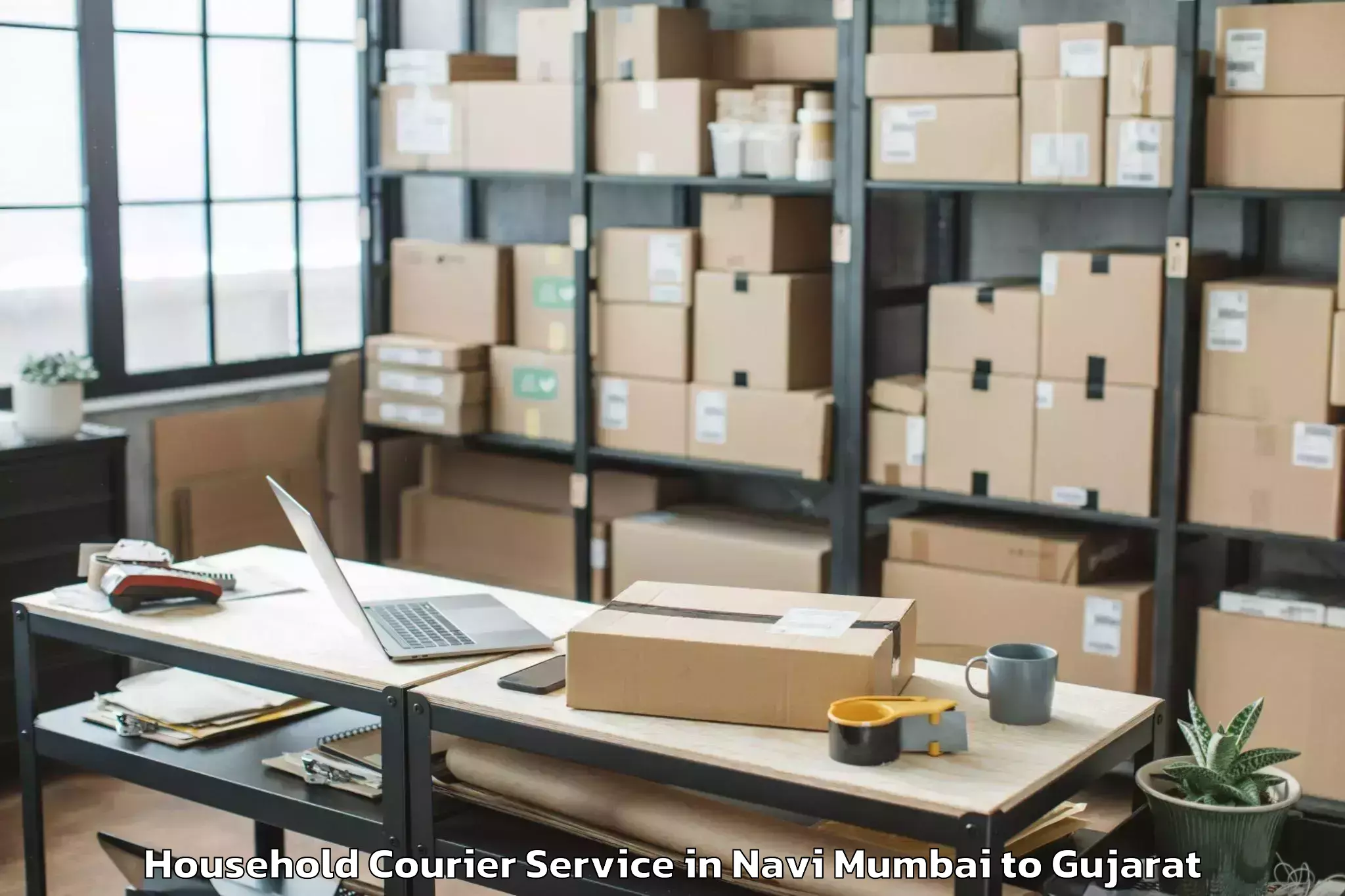 Affordable Navi Mumbai to Dohad Household Courier